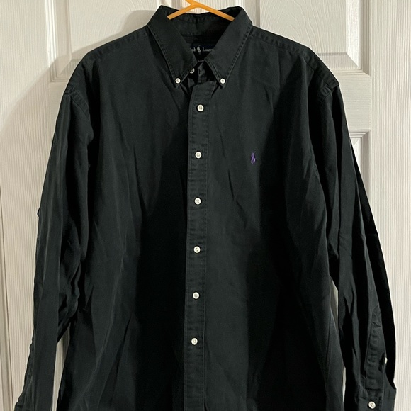 Ralph Lauren Shirts Ralph Lauren Solid Black Casual Dress Shirt